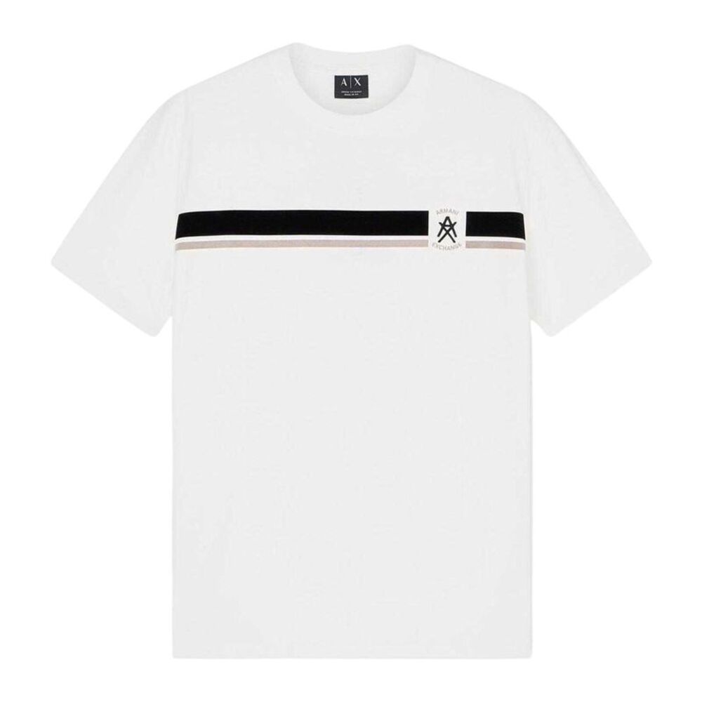 Armani Exchange Mens Exchange Regular Short-Sleeved T-Shirt / Off White
